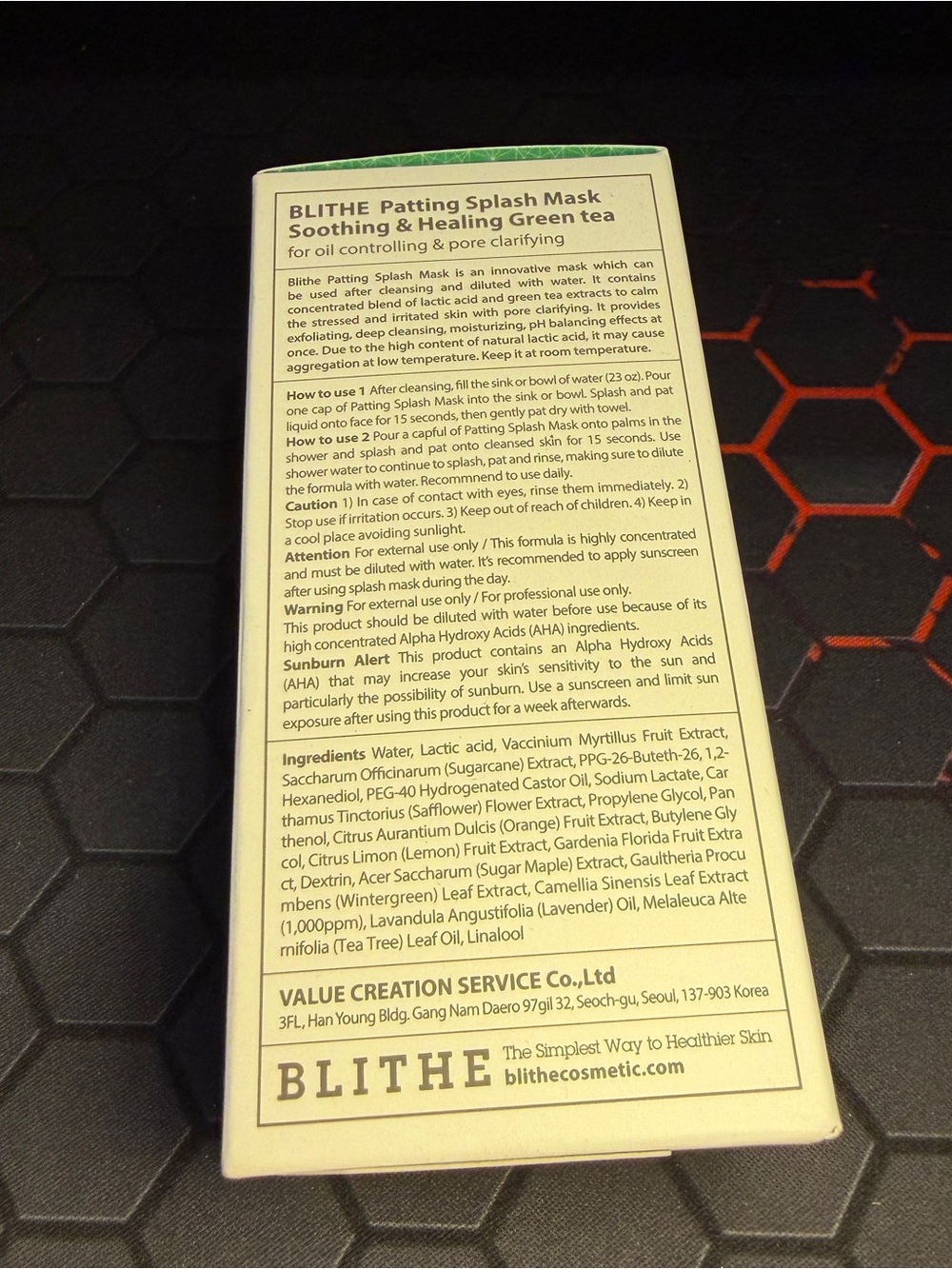 Blithe Patting Splash Mask - Green Tea 150ml - Picture 3 of 6